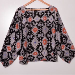 Ella Moss long sleeve blouse 100% silk size S